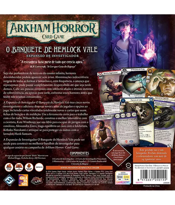 Arkham Horror ganha nova expansão em português: 'O Banquete de Hemlock Vale'