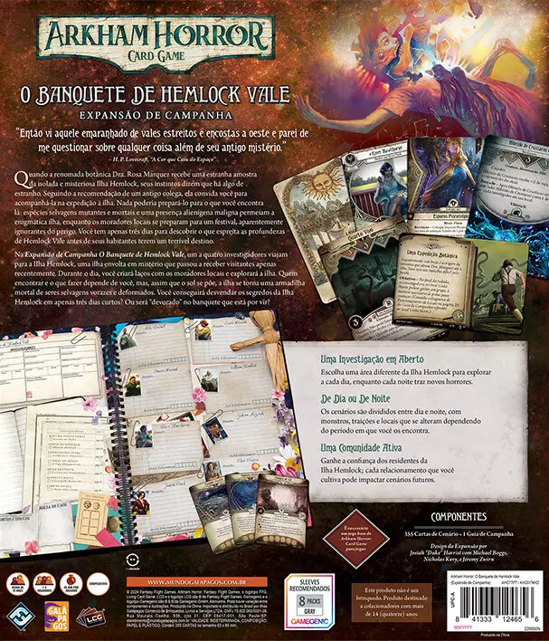 Arkham Horror ganha nova expansão em português: 'O Banquete de Hemlock Vale'